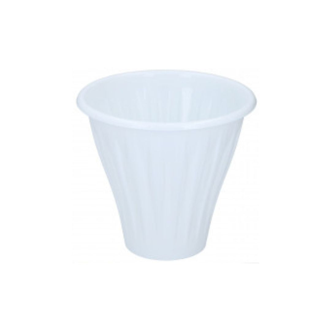 Puķu pods 23.5cm plastmasas balts