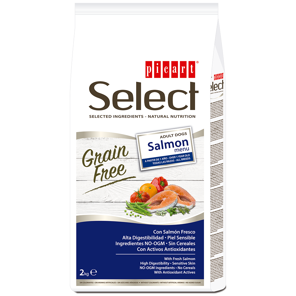 Suņu barība Select ar lasi bez graudiem 2kg