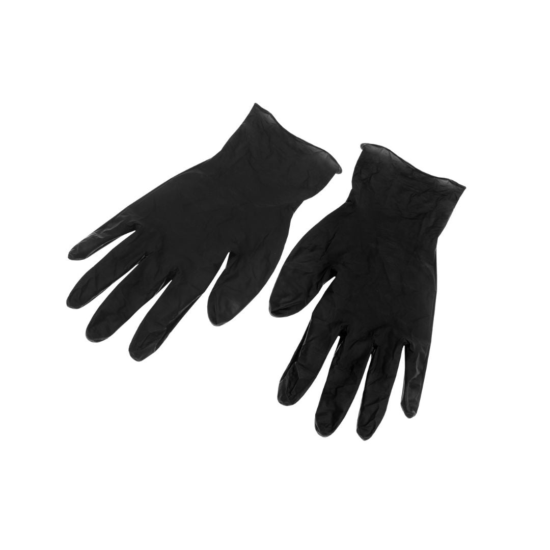 Cimdi gumijas S izmērs melni 100gab