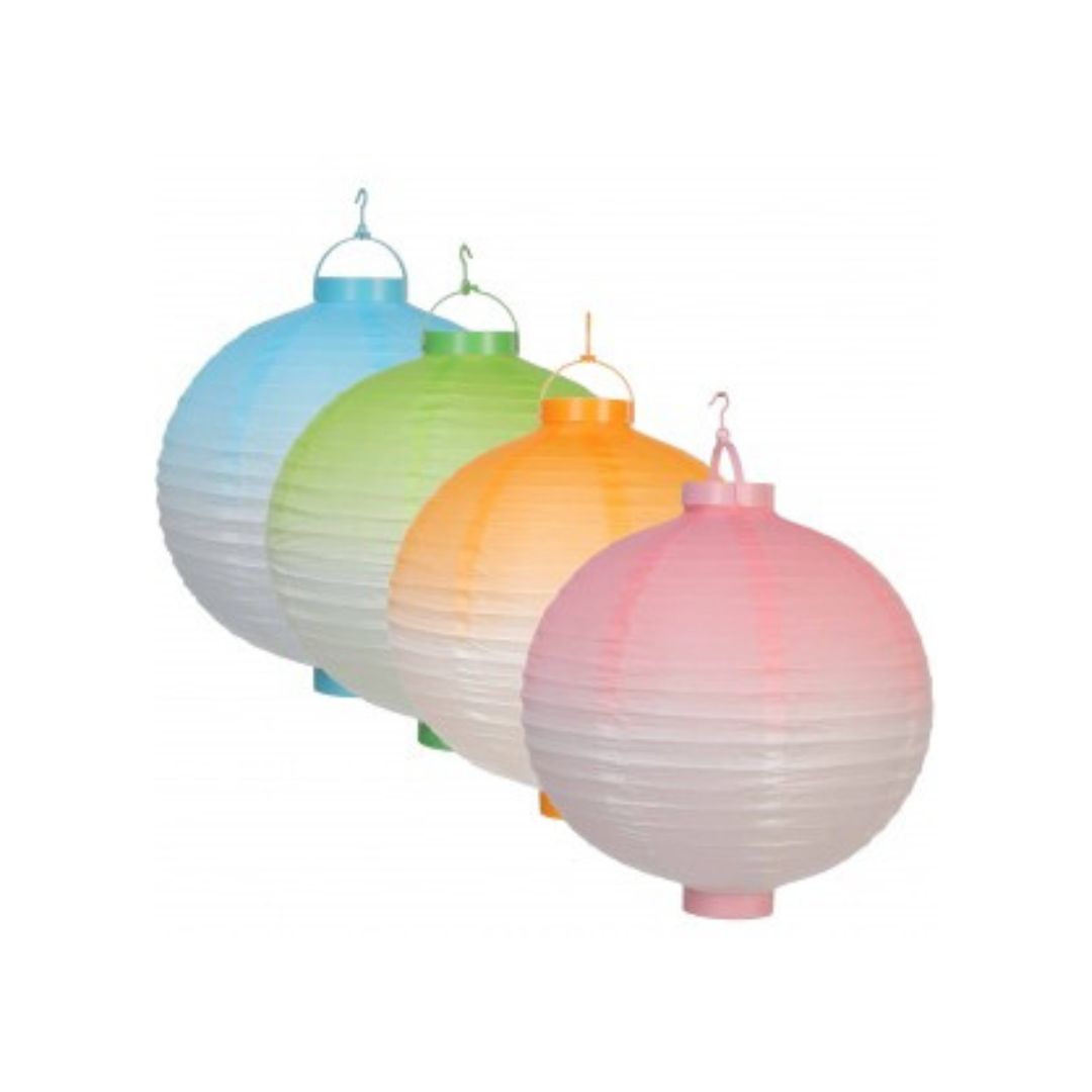 Ķīnas laterna ar LED 36x38cm rozā