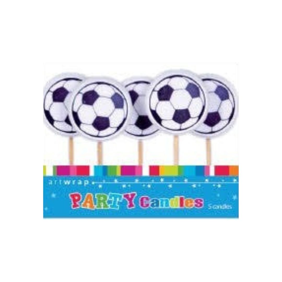 Tortes svecītes futbola bumbas 5gab