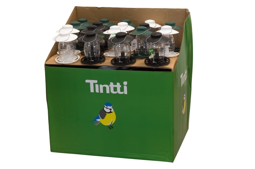 Putniem barotava plastmasas ar jumtiņu 16.8cm