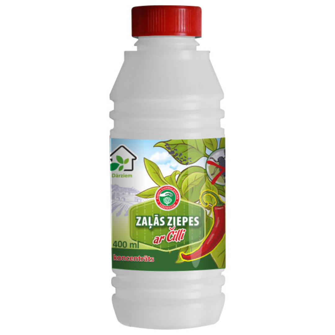 Kopšanas līdzeklis Zaļās ziepes ar Čilli KONCENTRĀTS 400ml