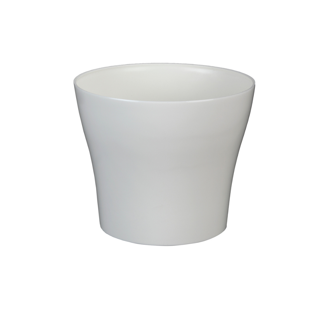 Puķu pods 17cm plastmasas balts Tulipan