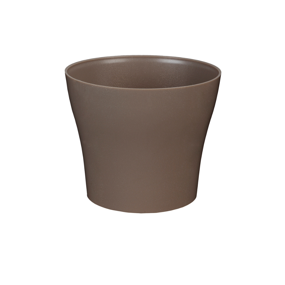 Puķu pods 19cm plastmasas pelēks Tulipan