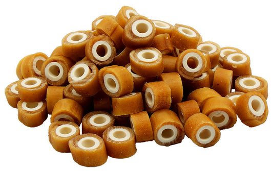 Suņu gardumi zivs laša gredzeni Dental Rings 500g