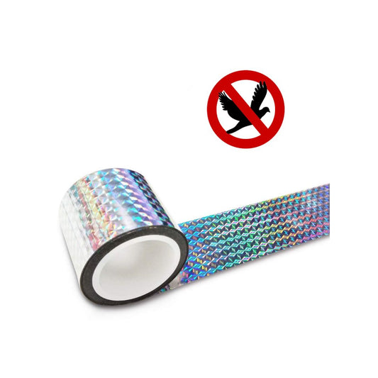 Putnu, dzīvnieku aizbaidīšanai halogrāfiskā lente 45m