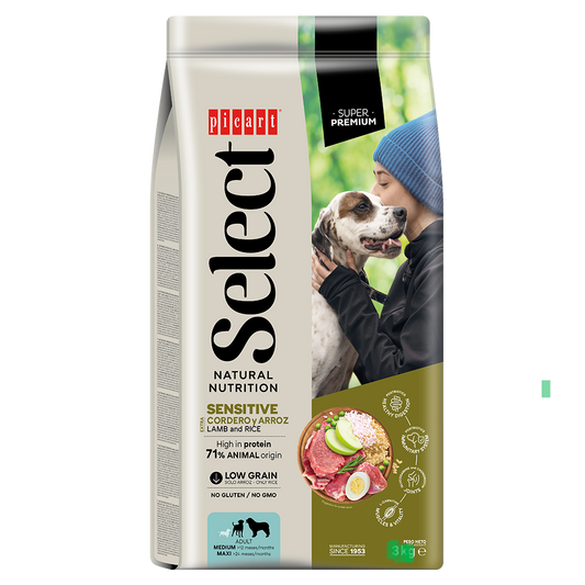Suņu barība Select Sensitive Superpremium ar jēru un rīsiem 12kg