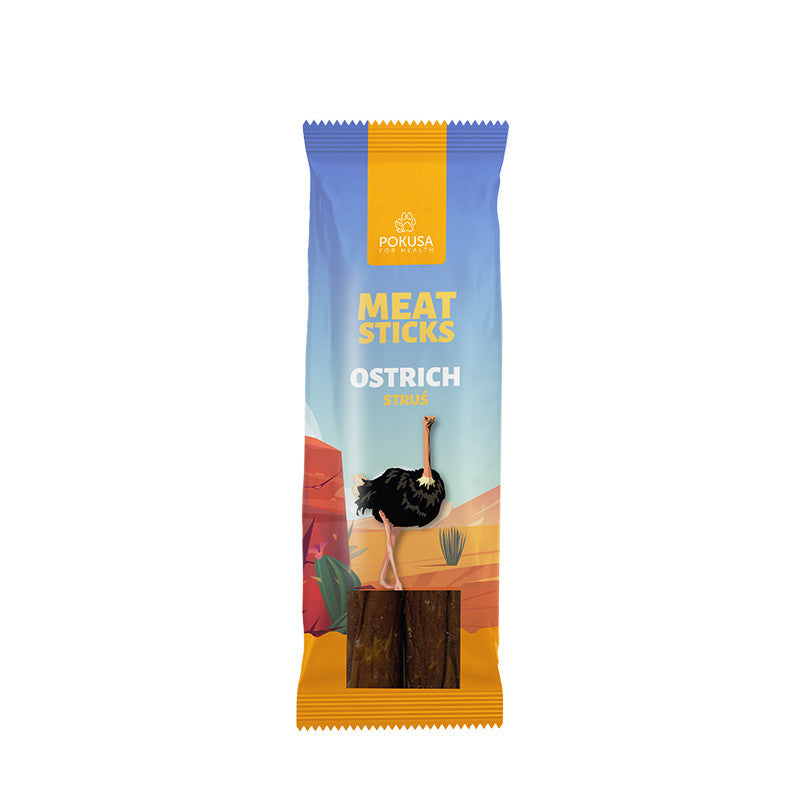 Suņu gardumi strausa gaļas nūjiņas 50g (2x25g)