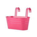 Balkona kaste metāla 39cm rozā