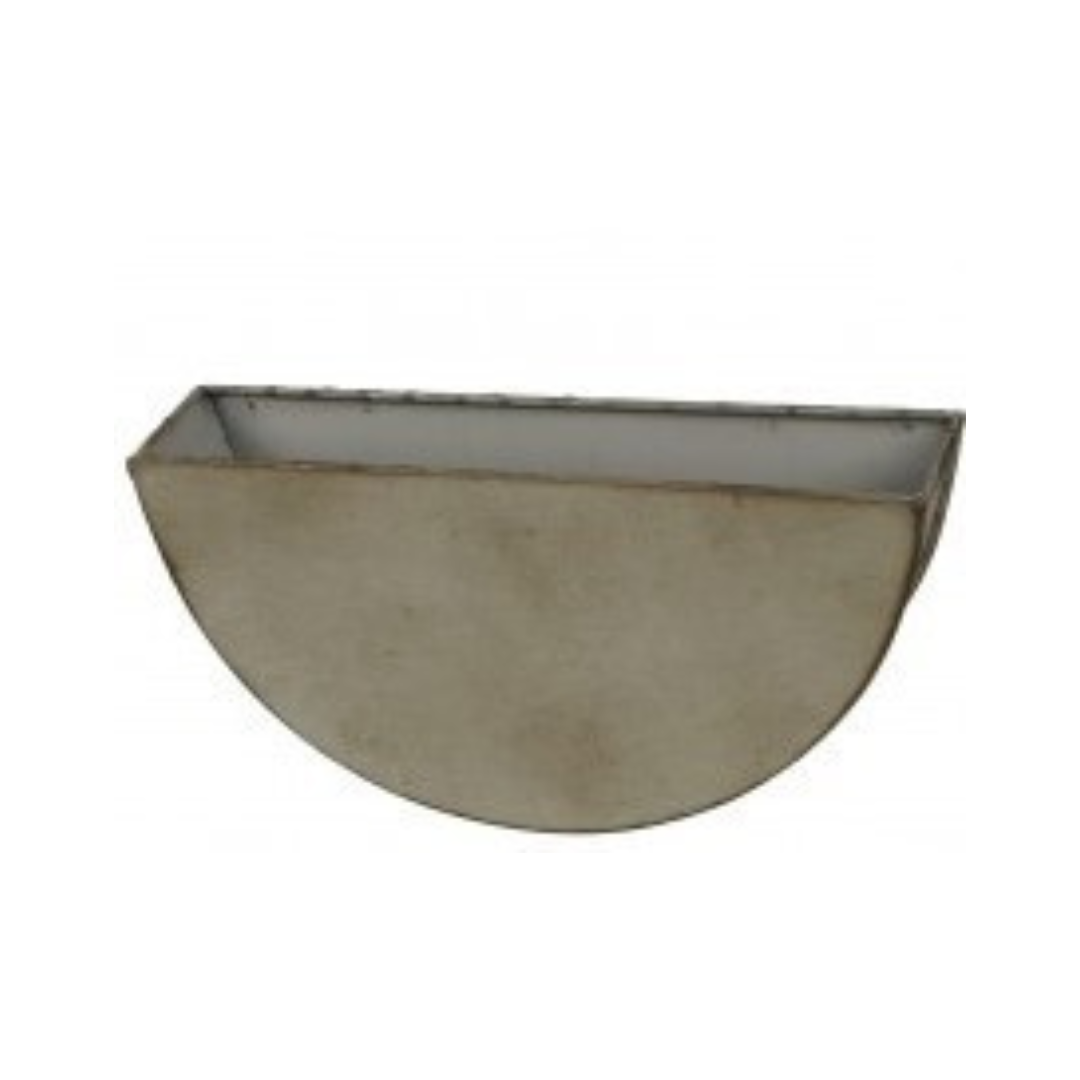 Puķu pods metāla sienas pelēcīgs 29cm