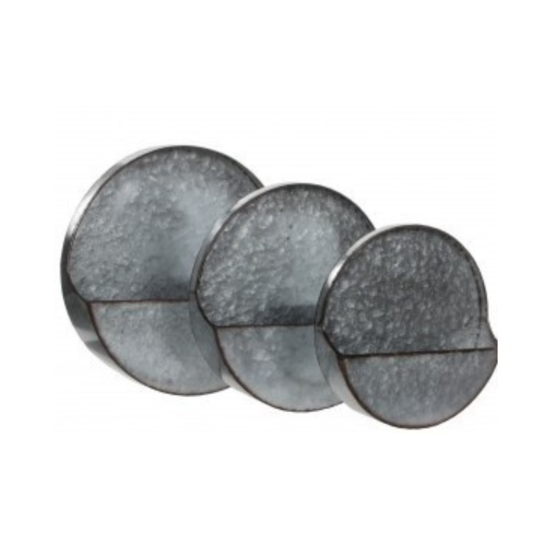 Puķu pods metāla sienas pelēks 33x8x13cm