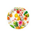 Šķīvīši augļi Happy Tropical Mix on White 22.7cm 1pac.