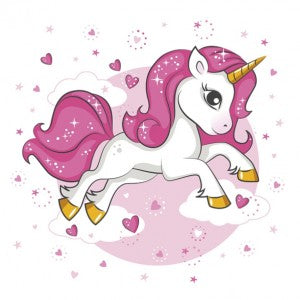 Salvetes bērniem Pink Heart Unicorn 1pac