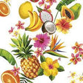 Salvetes augļi Tropical Mix on White 1pac